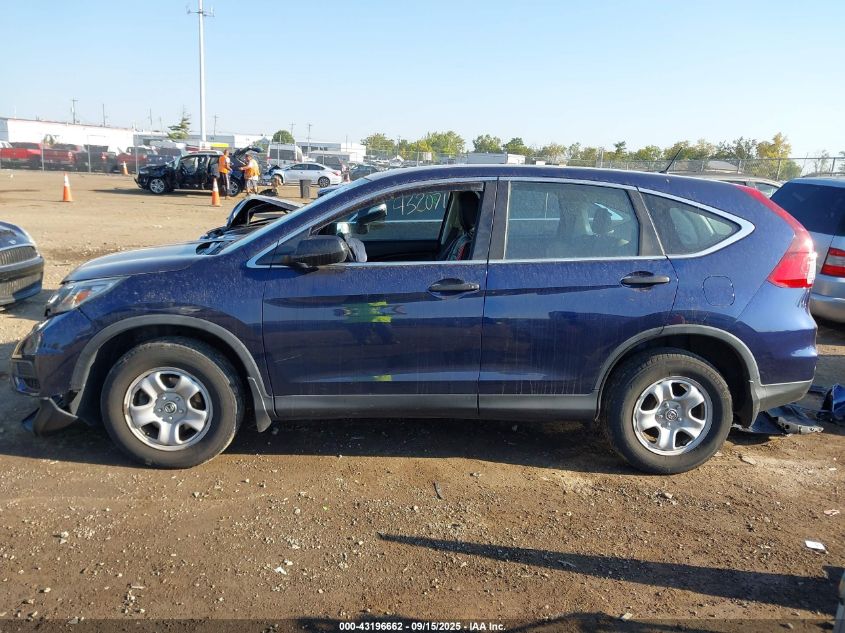 2015 Honda Cr-V Lx VIN: 5J6RM4H39FL119524 Lot: 43196662