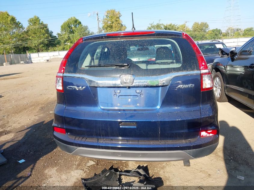 2015 Honda Cr-V Lx VIN: 5J6RM4H39FL119524 Lot: 43196662
