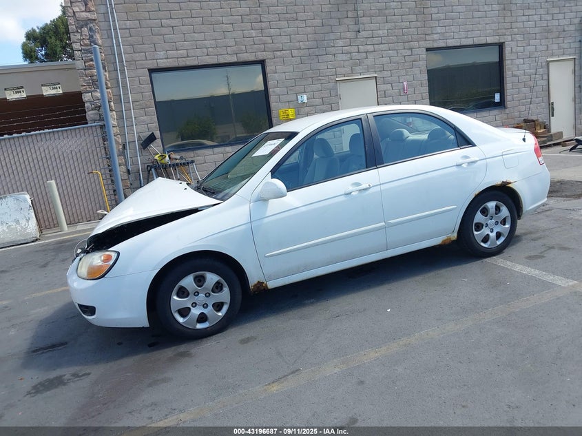 2007 Kia Spectra Ex white sedan gasoline KNAFE121375486112 photo #3