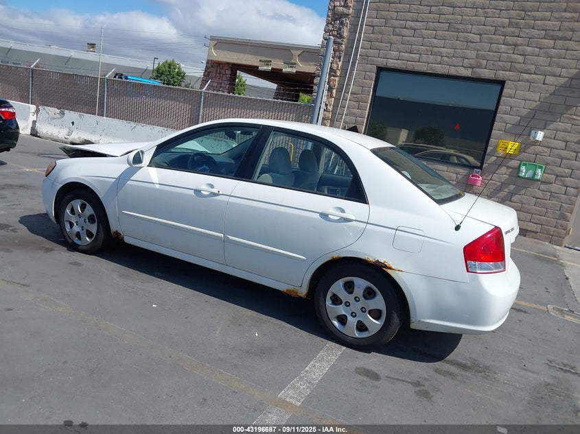 2007 Kia Spectra Ex white sedan gasoline KNAFE121375486112 photo #4