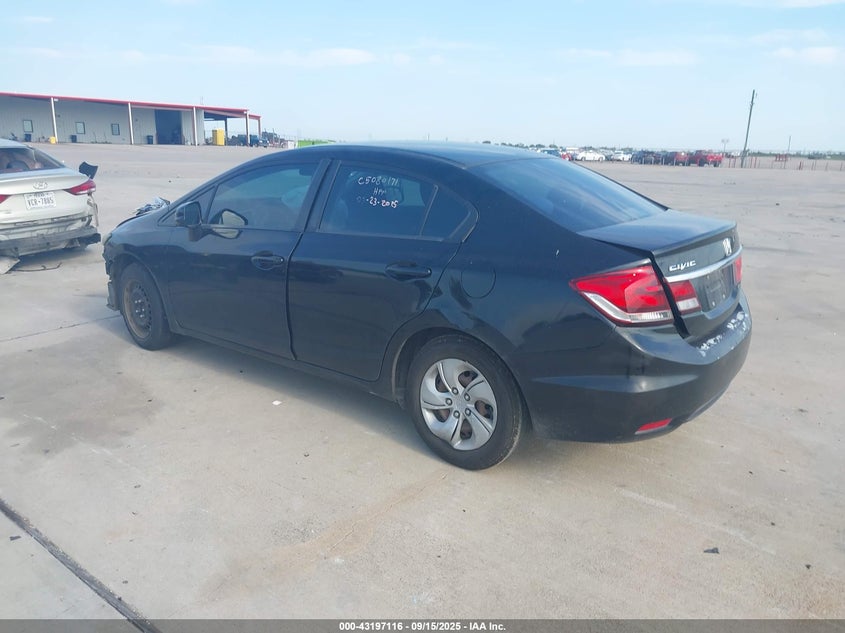 2013 Honda Civic Lx black sedan gasoline 2HGFB2F55DH600566 photo #4