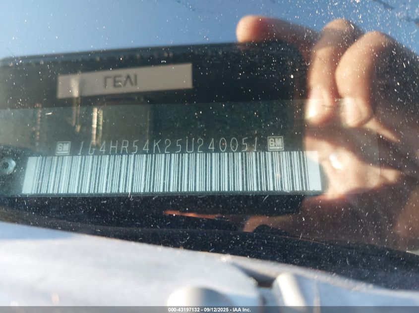 2005 Buick Lesabre Limited VIN: 1G4HR54K25U240051 Lot: 43197132