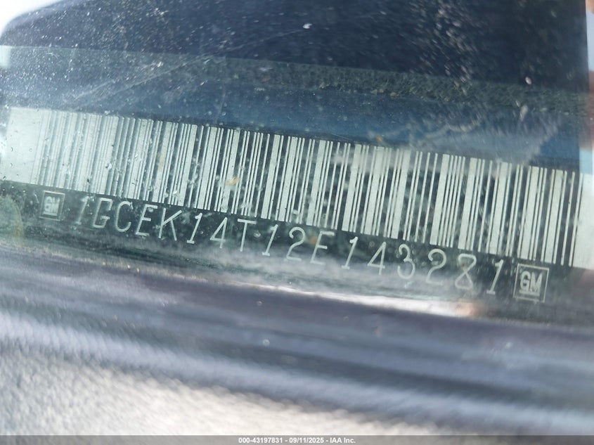 2002 Chevrolet Silverado 1500 Ls VIN: 1GCEK14T12E143281 Lot: 43197831