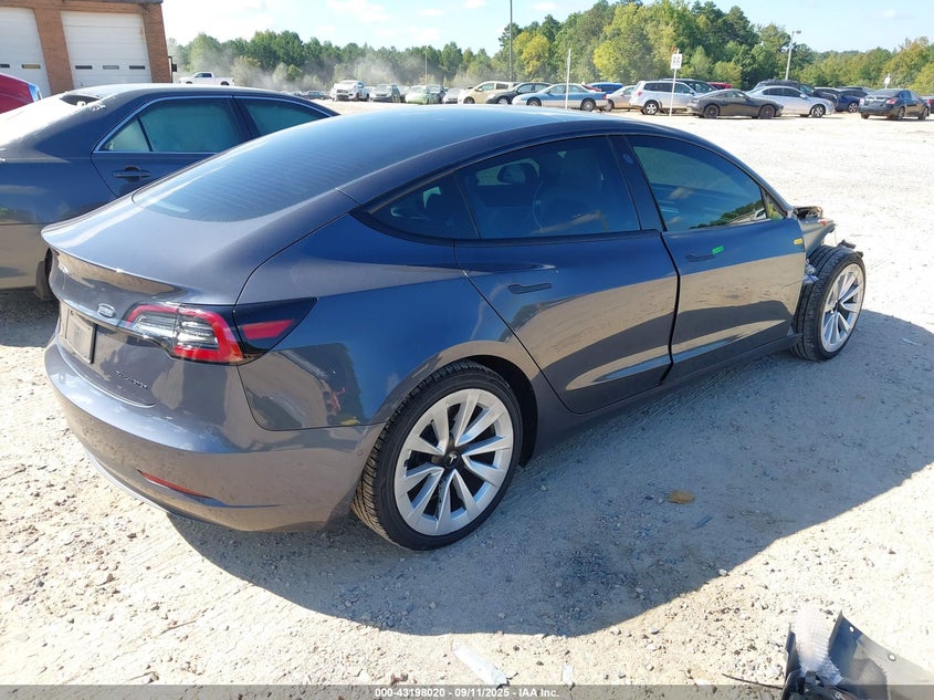 2021 Tesla Model 3 Standard Range Plus Rear-wheel Drive Grey Lot 111043198020 Vin 5YJ3E1EA1MF853844