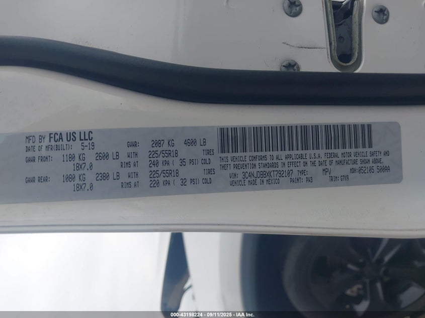 2019 JEEP COMPASS ALTITUDE 4X4 - 3C4NJDBBXKT792107