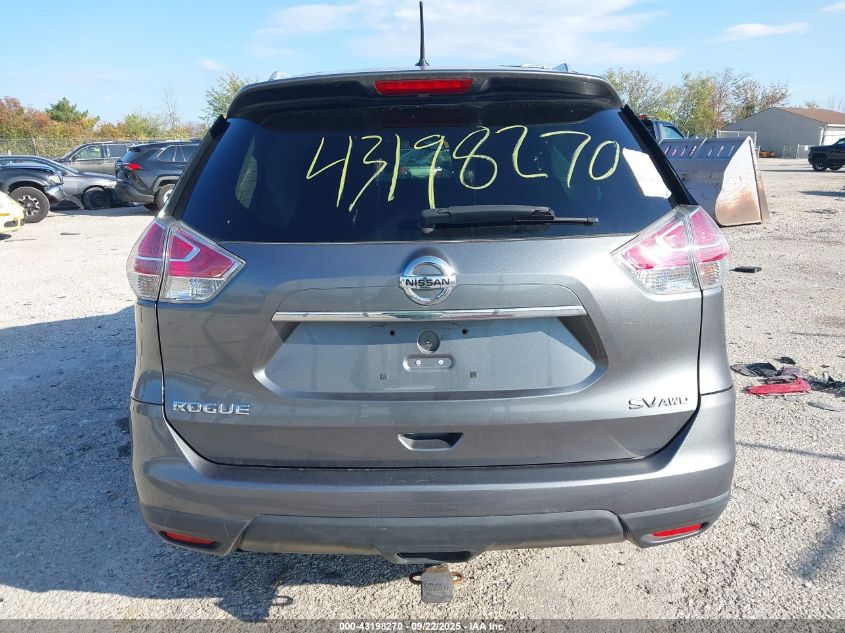 2016 Nissan Rogue S/Sl/Sv VIN: 5N1AT2MV3GC859987 Lot: 43198270