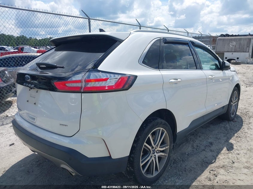 2022 Ford Edge 2.0 Titanium White Lot 111043198423 Vin 2FMPK4K9XNBA72529