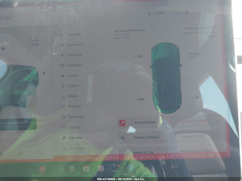 2022 Tesla Model Y Performance Dual Motor All-Wheel Drive VIN: 7SAYGDEF4NF452094 Lot: 43198886