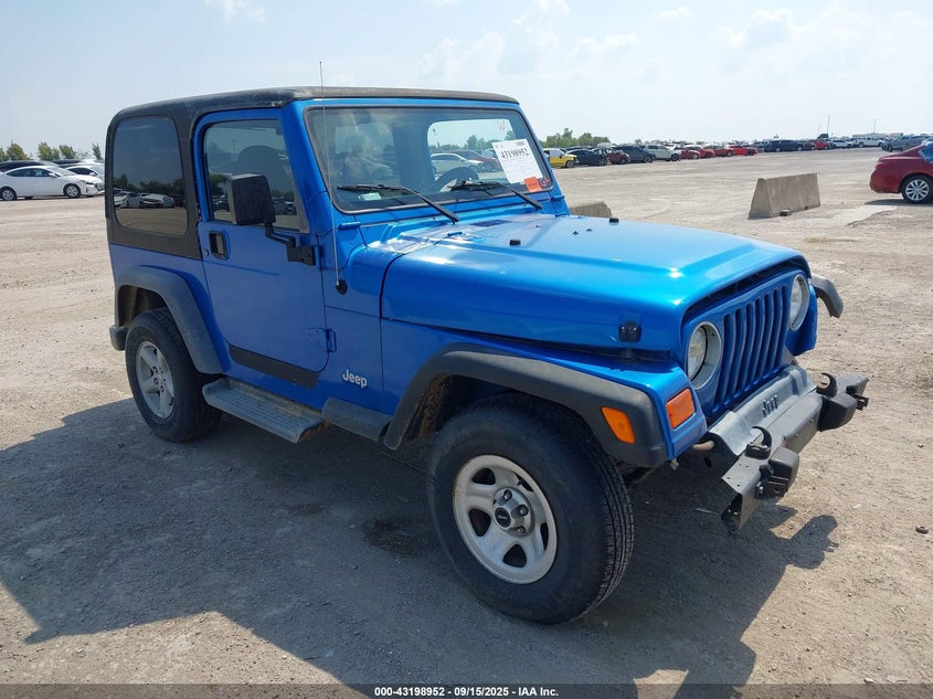 2002 Jeep Wrangler X blue other gasoline 1J4FA39SX2P771017 photo #1