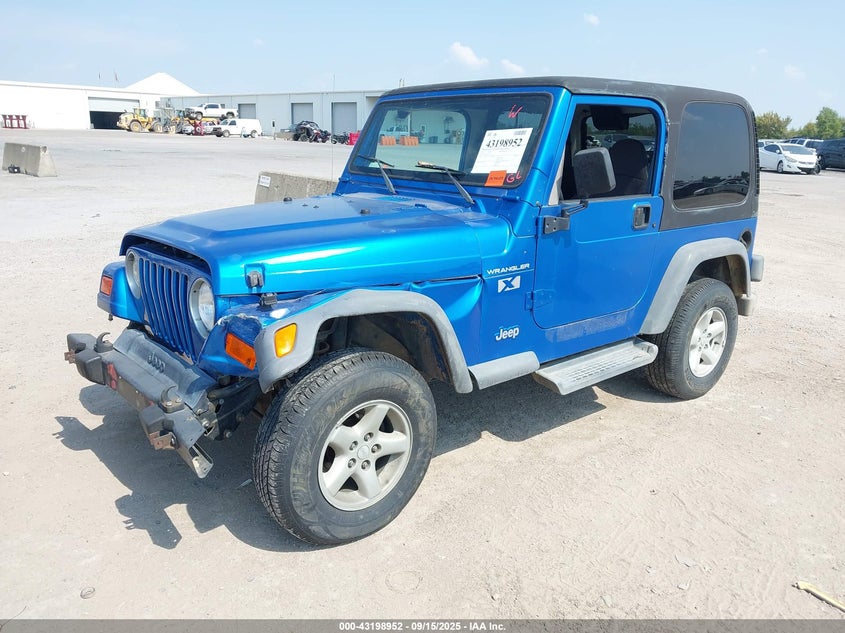 2002 Jeep Wrangler X blue other gasoline 1J4FA39SX2P771017 photo #3