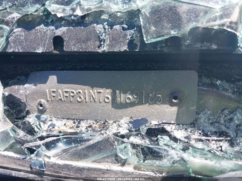 2006 Ford Focus Zx3 VIN: 1FAFP31N76W169185 Lot: 43199045