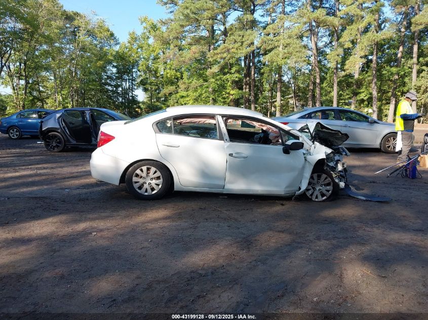 2012 Honda Civic Lx VIN: 2HGFB2F57CH314197 Lot: 43199128