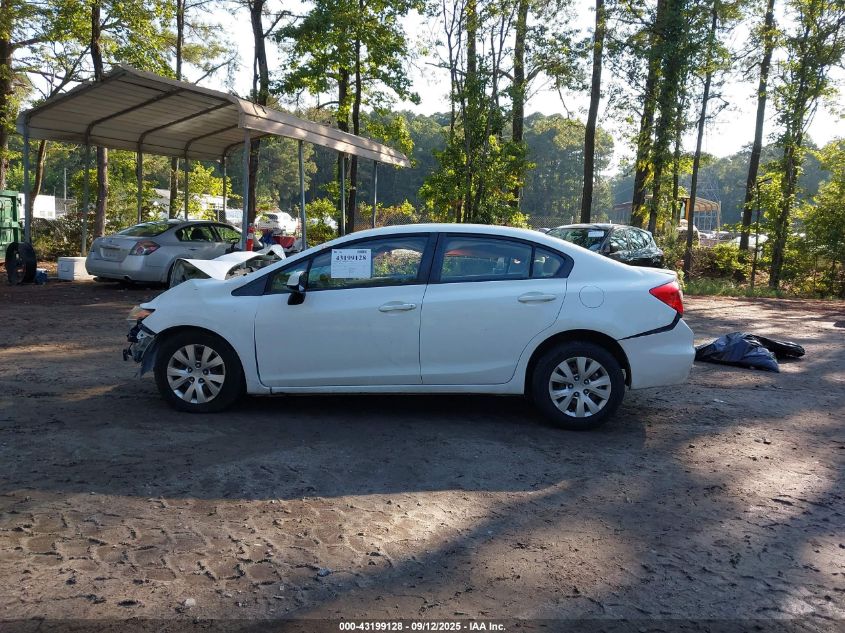 2012 Honda Civic Lx VIN: 2HGFB2F57CH314197 Lot: 43199128