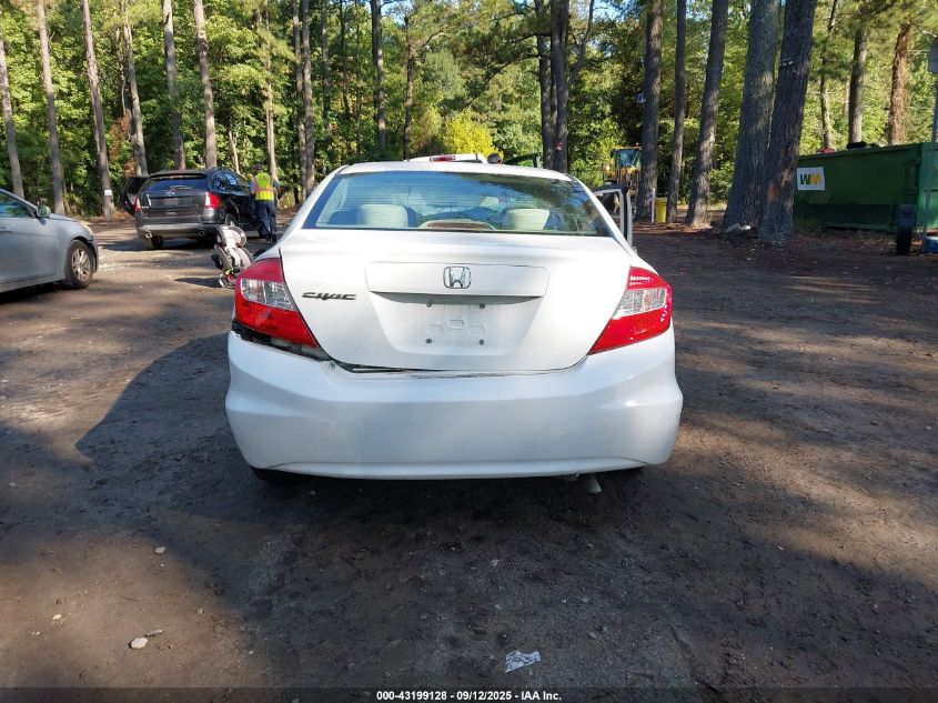 2012 Honda Civic Lx VIN: 2HGFB2F57CH314197 Lot: 43199128