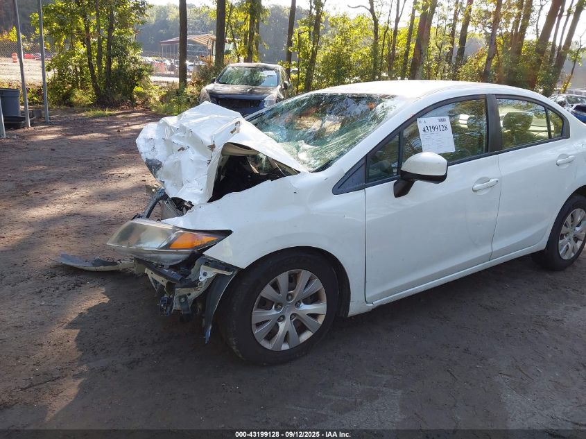 2012 Honda Civic Lx VIN: 2HGFB2F57CH314197 Lot: 43199128