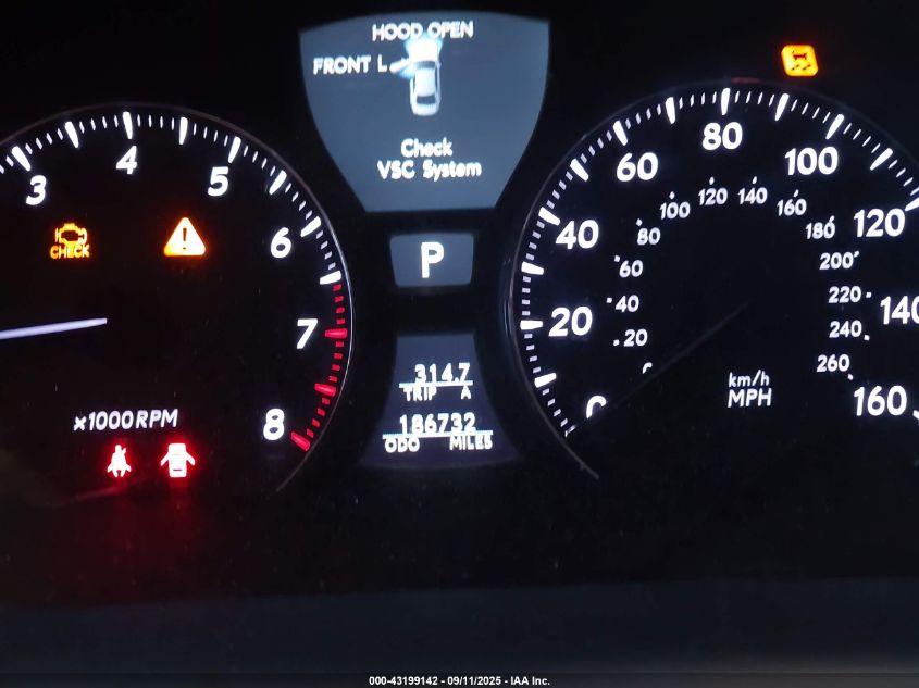 2008 Lexus Ls 460 VIN: JTHBL46F085059856 Lot: 43199142