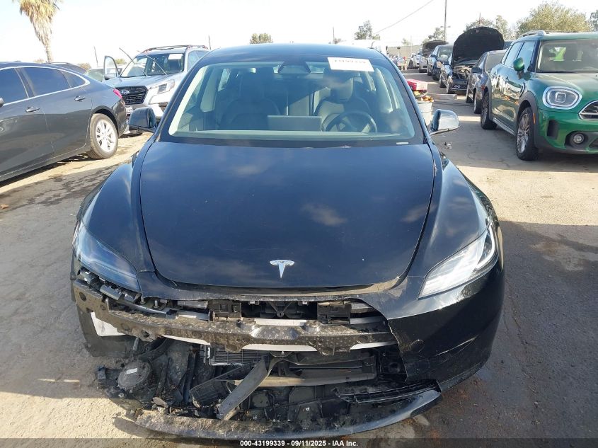 2025 Tesla Model 3 Long Range Rear-Wheel Drive VIN: 5YJ3E1EA3SF968930 Lot: 43199339
