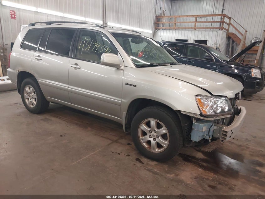2003 Toyota Highlander Limited V6 silver other gasoline JTEHF21A230132259 photo #1