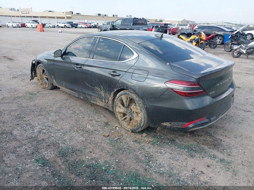 Vin: kmtg34ta3pu111180, lot: 43693976, genesis g70 2.0t rwd 20233