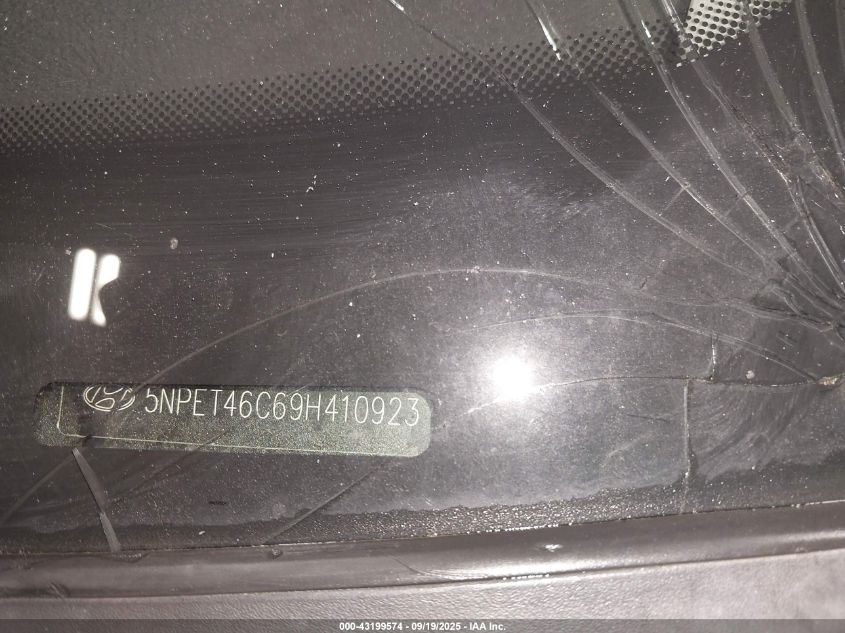2009 Hyundai Sonata Gls VIN: 5NPET46C69H410923 Lot: 43199574