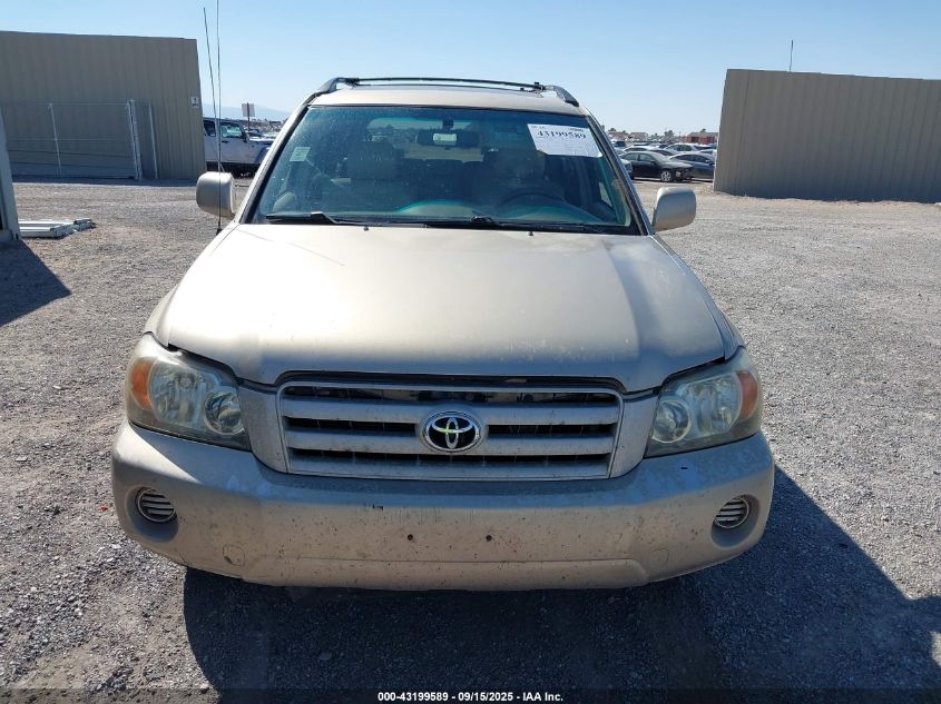 2005 Toyota Highlander V6 VIN: JTEDP21A250051826 Lot: 43199589