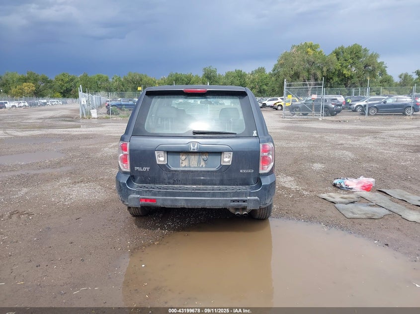 2006 Honda Pilot Lx VIN: 2HKYF18136H512951 Lot: 43199678