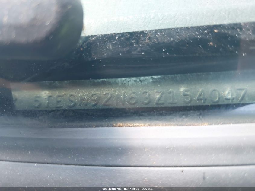 2003 Toyota Tacoma Prerunner VIN: 5TESM92N63Z154047 Lot: 43199788