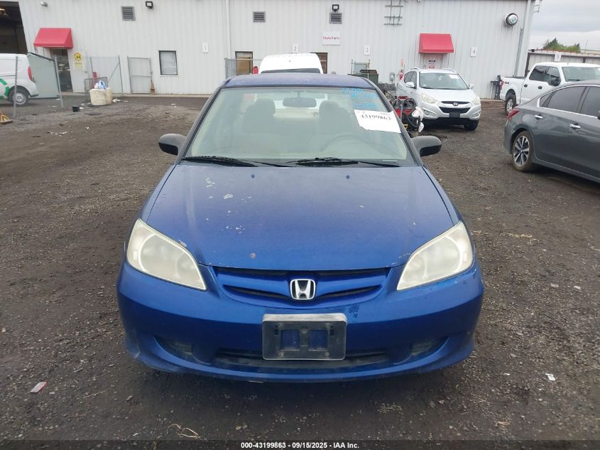 2004 Honda Civic Vp VIN: 2HGES164X4H643166 Lot: 43199863