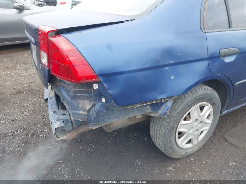 2004 Honda Civic Vp VIN: 2HGES164X4H643166 Lot: 43199863