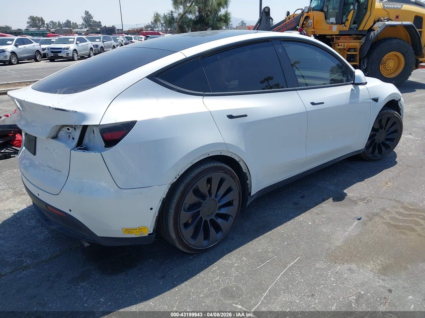 Vin: 7saygdee3nf368677, lot: 43694381, tesla model y long range dual motor all-wheel drive 20224