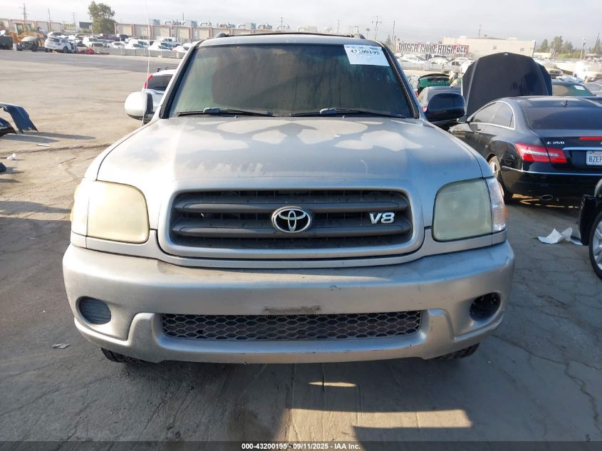 2002 Toyota Sequoia Sr5 V8 VIN: 5TDZT34A22S114438 Lot: 43200195