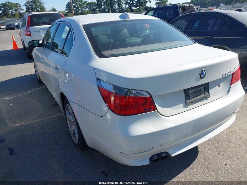 2007 BMW 525I white sedan gasoline WBANE53587CW65438 photo #4