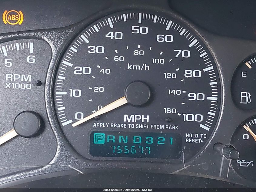 2001 Chevrolet Tahoe Ls VIN: 1GNEC13T91R203269 Lot: 43200362