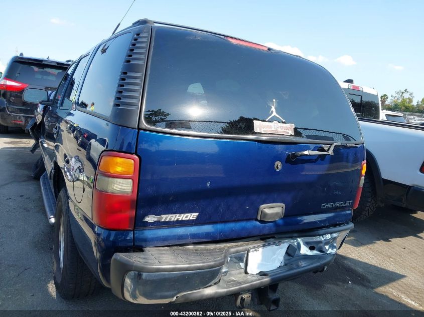 2001 Chevrolet Tahoe Ls VIN: 1GNEC13T91R203269 Lot: 43200362