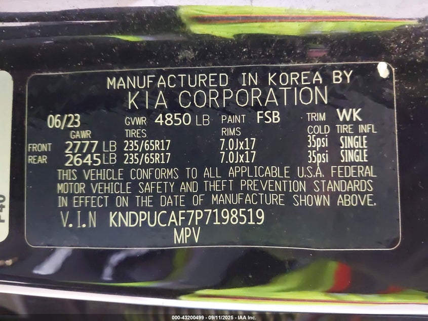 2023 KIA SPORTAGE LX KNDPUCAF7P7198519