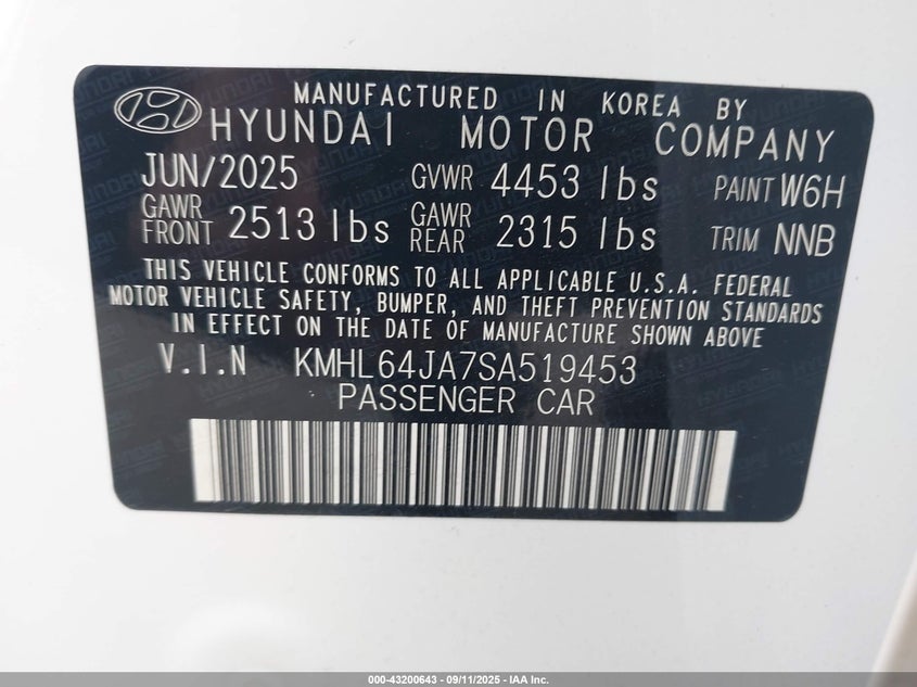 2025 HYUNDAI SONATA SEL - KMHL64JA7SA519453