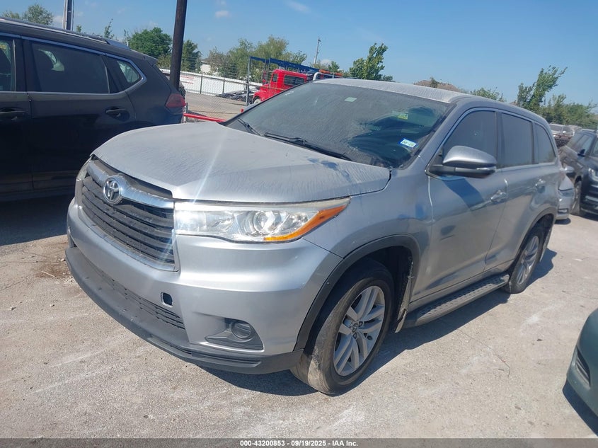 Vin: 5tdzkrfh2gs144014, lot: 43695290, toyota highlander le v6 20162