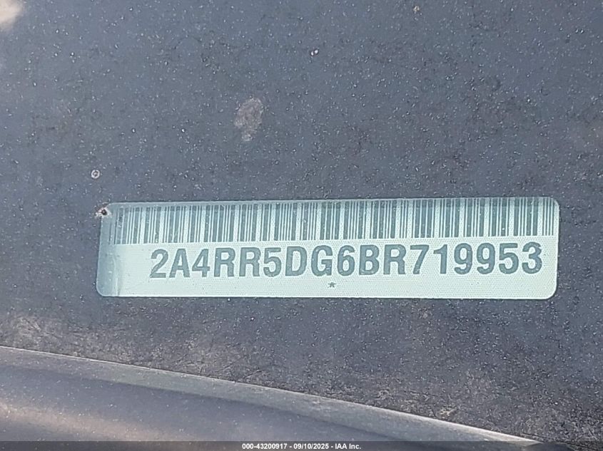 2011 Chrysler Town & Country Touring VIN: 2A4RR5DG6BR719953 Lot: 43200917