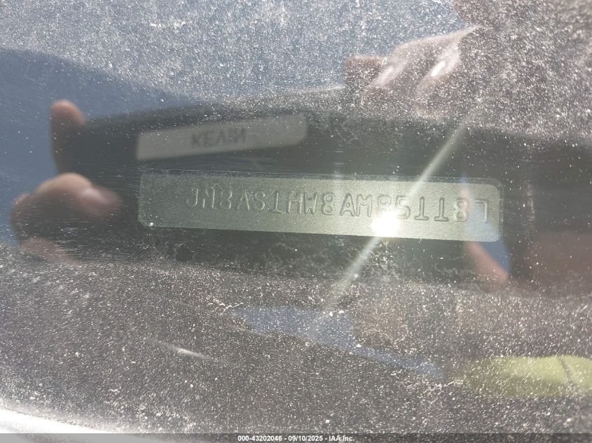 2010 Infiniti Fx35 VIN: JN8AS1MW8AM851187 Lot: 43202046