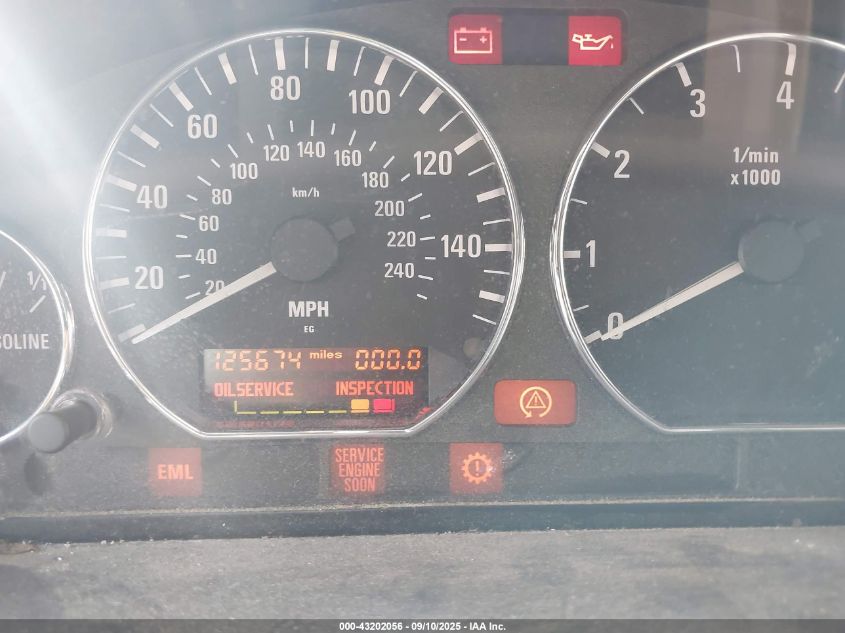 2000 BMW Z3 2.3 VIN: WBACH9347YLM91697 Lot: 43202056