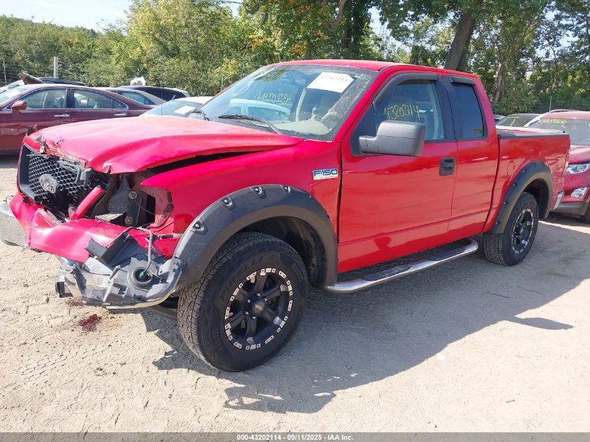 2005 Ford F-150 Lariat/Xl/Xlt red truck gasoline 1FTRX12585KE52369 photo #3