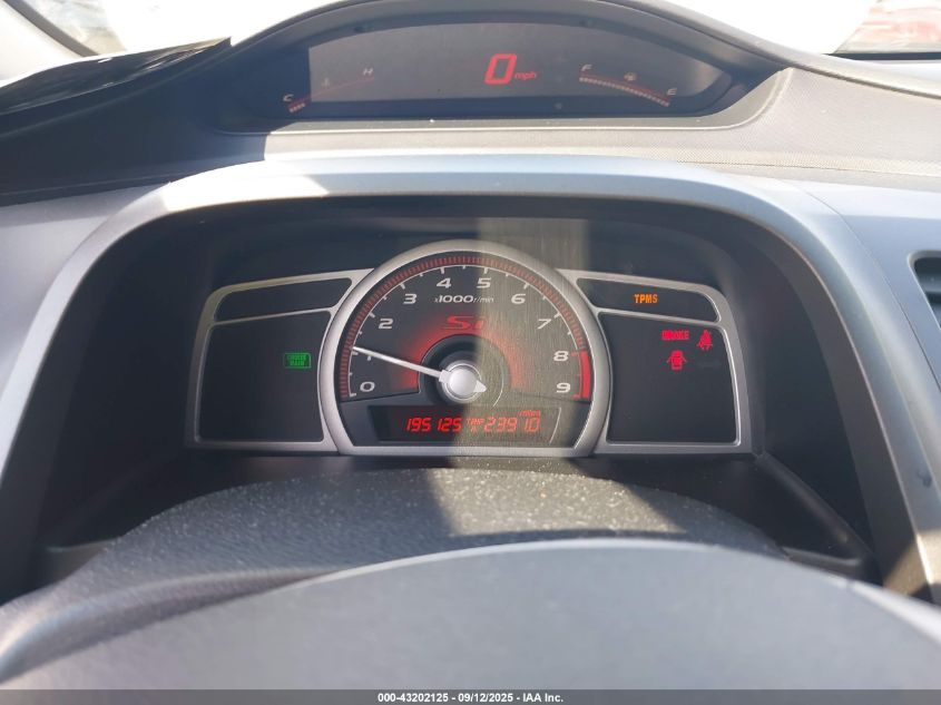 2008 Honda Civic Si VIN: 2HGFG21568H707799 Lot: 43202125