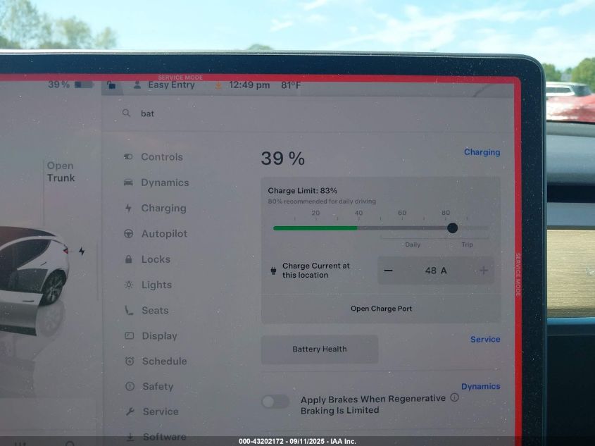 2023 Tesla Model Y Awd/Long Range Dual Motor All-Wheel Drive VIN: 7SAYGDEE2PA037122 Lot: 43202172