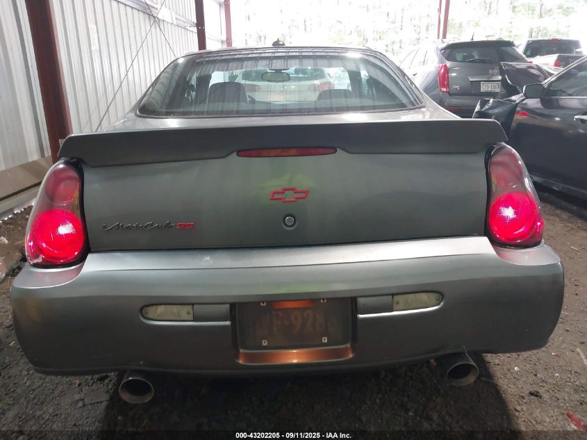 2004 Chevrolet Monte Carlo Ss VIN: 2G1WX15K449363623 Lot: 43202205