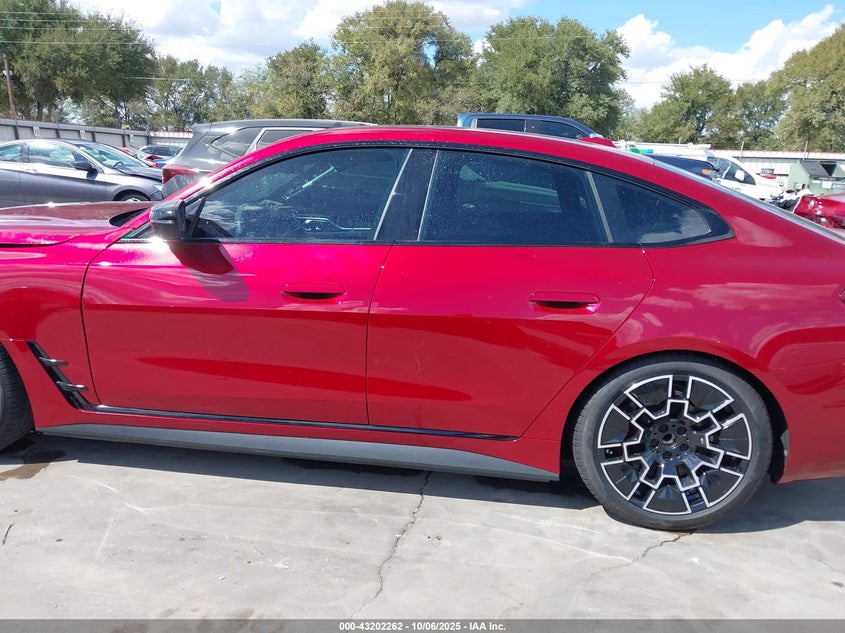 2025 BMW I4 M50 VIN: WBY33HD0XSFT94067 Lot: 43202262