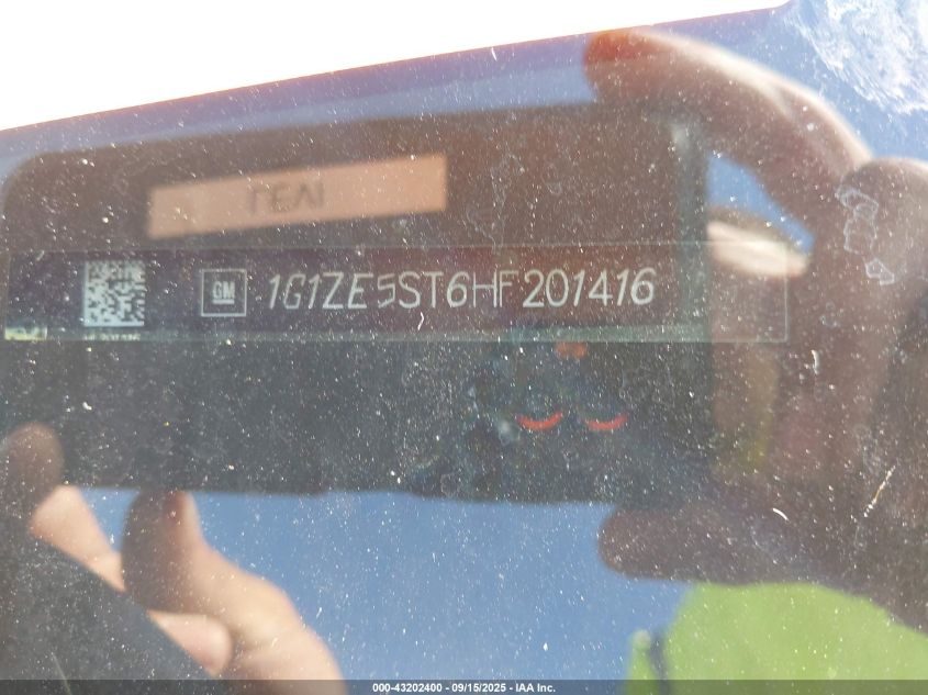 2017 Chevrolet Malibu 1Lt VIN: 1G1ZE5ST6HF201416 Lot: 43202400