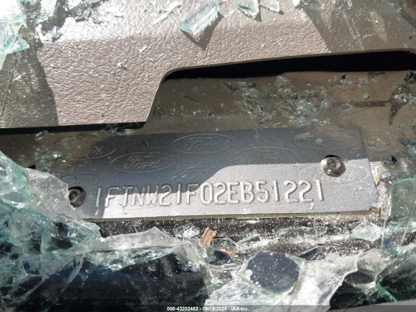 2002 Ford F-250 Lariat/Xl/Xlt VIN: 1FTNW21F02EB51221 Lot: 43202452
