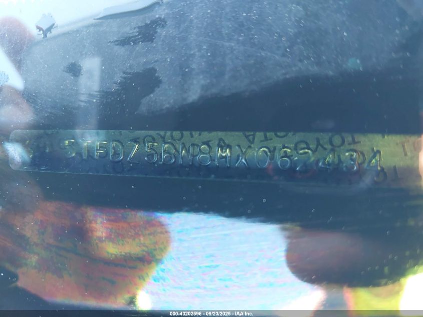 2021 Toyota Tacoma Trd Off-Road VIN: 5TFDZ5BN8MX062434 Lot: 43202596