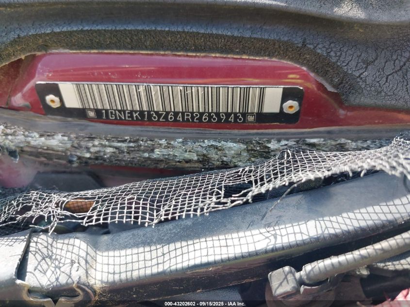 2004 Chevrolet Tahoe Lt VIN: 1GNEK13Z64R263943 Lot: 43202602