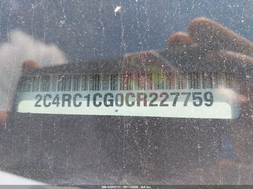 2012 Chrysler Town & Country Touring-L VIN: 2C4RC1CG0CR227759 Lot: 43202731